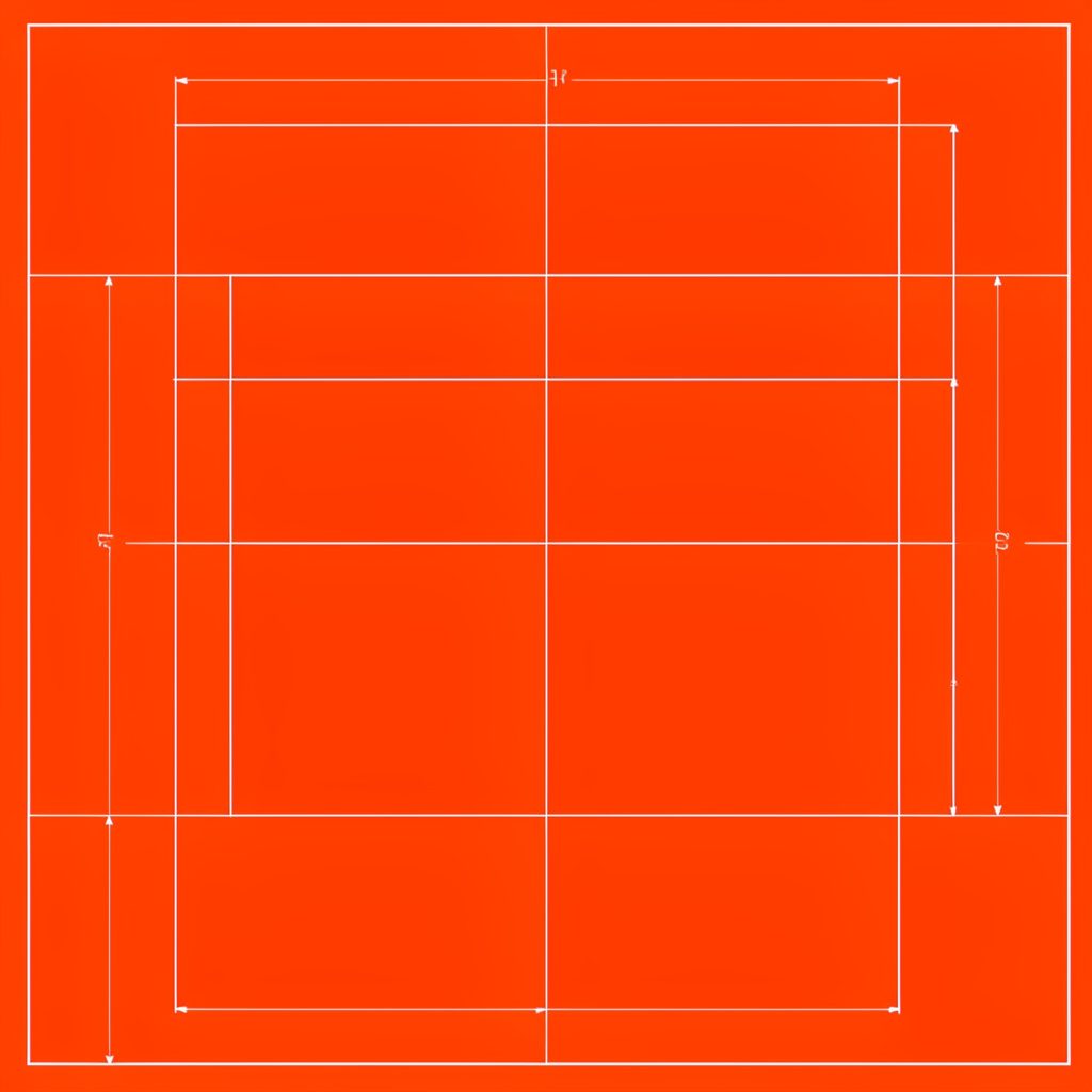 Soft navy and beige architectural blueprint drawing of a school building facade with clean linework